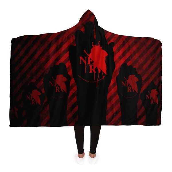 NERV Evangelion Hooded Blanket Official Evangelion Merch