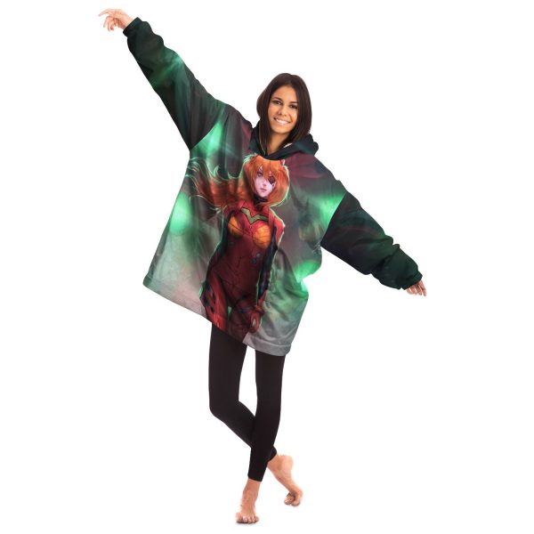 Evangelion Asuka Political 3D Snug Hoodie Official Evangelion Merch