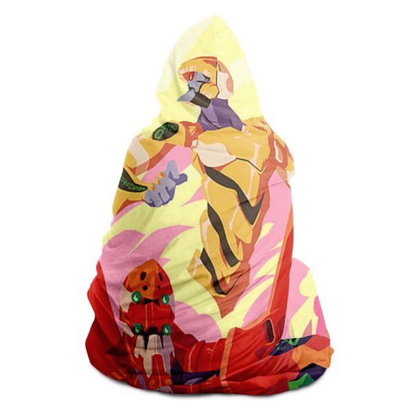 Evangelion Unit-02 3D Hooded Blanket Official Evangelion Merch