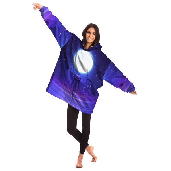 Evangelion Angel Moon Night 3D Snug Hoodie Official Evangelion Merch