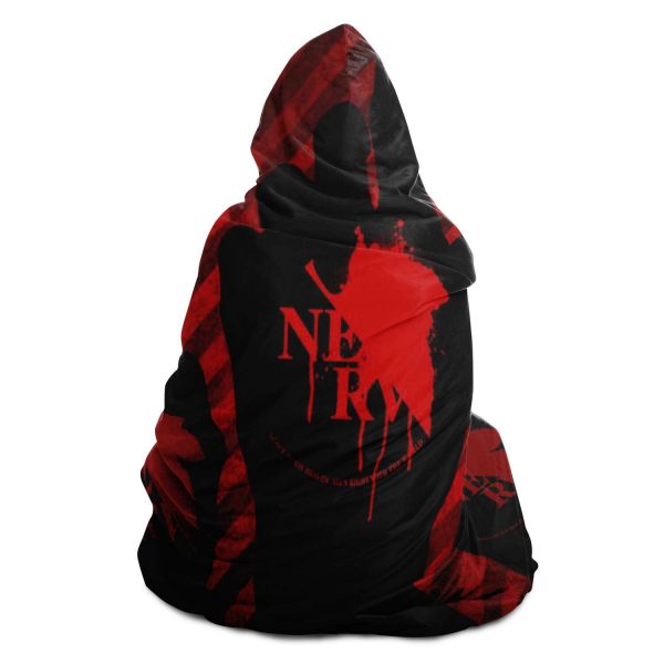 NERV Evangelion Hooded Blanket Official Evangelion Merch