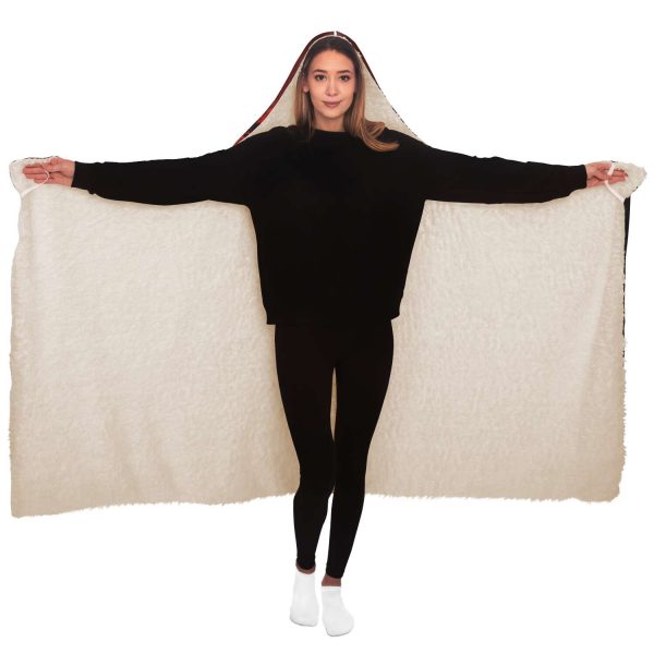 Evangelion Red Black 3D Hooded Blanket Official Evangelion Merch