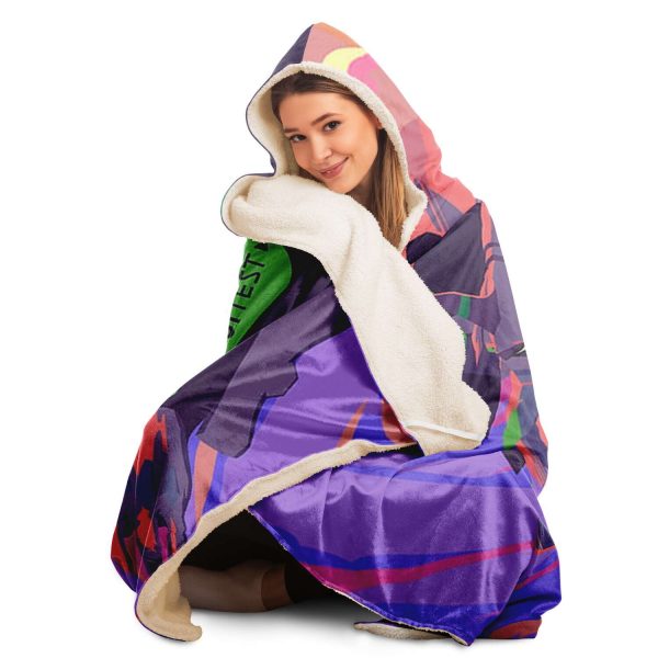 Evangelion EVA 01 Test Hooded Blanket Official Evangelion Merch