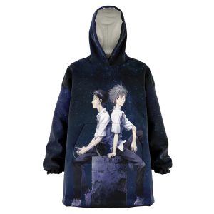 Evangelion Kaworu Nagisa & Shinji Ikari Snug Hoodie Official Evangelion Merch