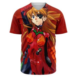 New Evangelion Asuka Political  Baseball Jersey Official Evangelion Merch