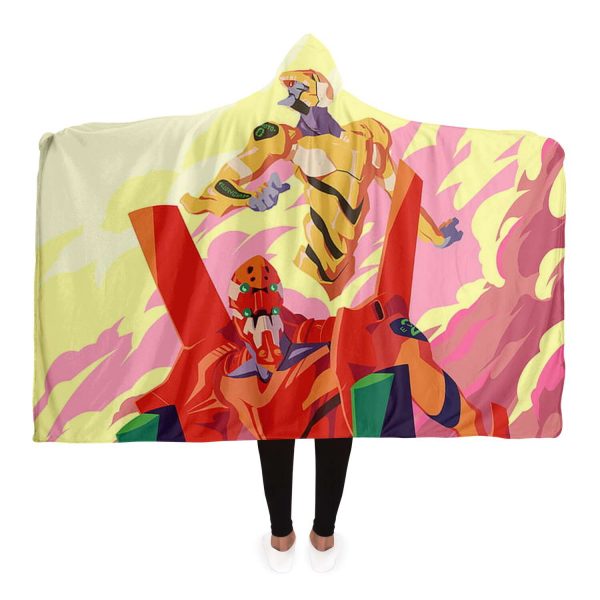 Evangelion Unit-02 3D Hooded Blanket Official Evangelion Merch