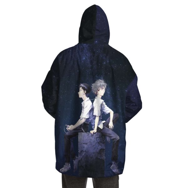 Evangelion Kaworu Nagisa & Shinji Ikari Snug Hoodie Official Evangelion Merch