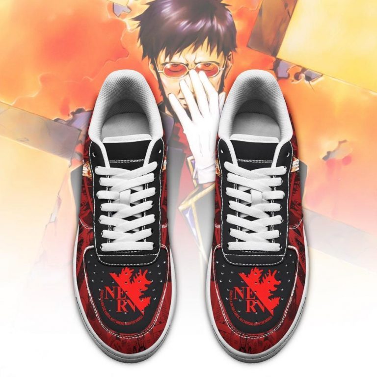 EVA Shoes - Evangelion Gendo Ikari Air Force Sneakers Neon Genesis