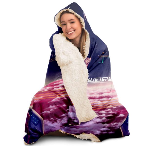 Evangelion Asuka Sky Hooded Blanket Official Evangelion Merch