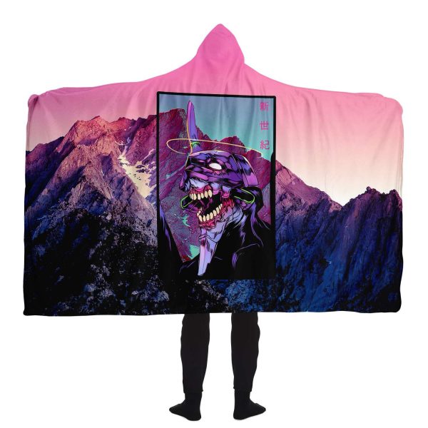 Evangelion EVA 01 Japan Hooded Blanket Official Evangelion Merch