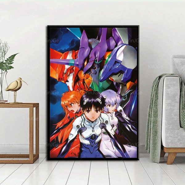 New 3D Evangelion Team Poster Wall Art 2021 Official Evangelion Merch