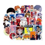 50pcs Evangelion Stickers Comic Waterproof Official Evangelion Merch