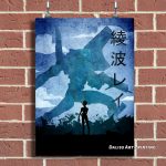Anime Rei Blue Evangelion Wall Art Official Evangelion Merch
