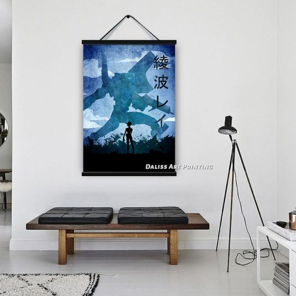Anime Rei Blue Evangelion Wall Art Official Evangelion Merch