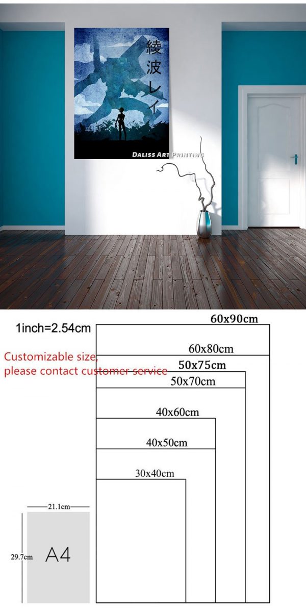 Anime Rei Blue Evangelion Wall Art Official Evangelion Merch