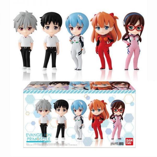 5  Models Original EVA Gashapon Action Figures Official Evangelion Merch