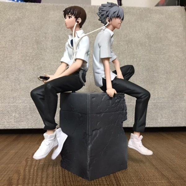 18cm Nagisa Kaworu + Ikari Shinji Figure Model Official Evangelion Merch