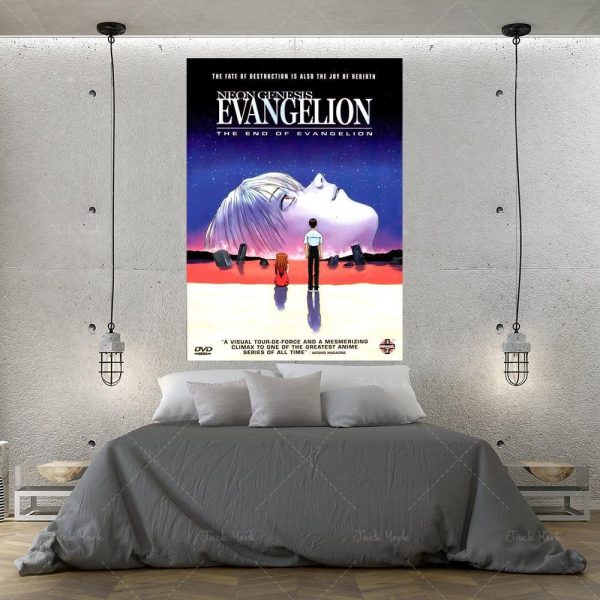 Evangelion Face Rei Ayanami Canvas Painting Picture Wall Art Official Evangelion Merch