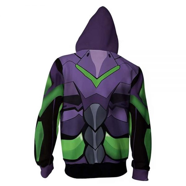 Evangelion Eva Cosplay Hoodie Zipper Jacket Official Evangelion Merch