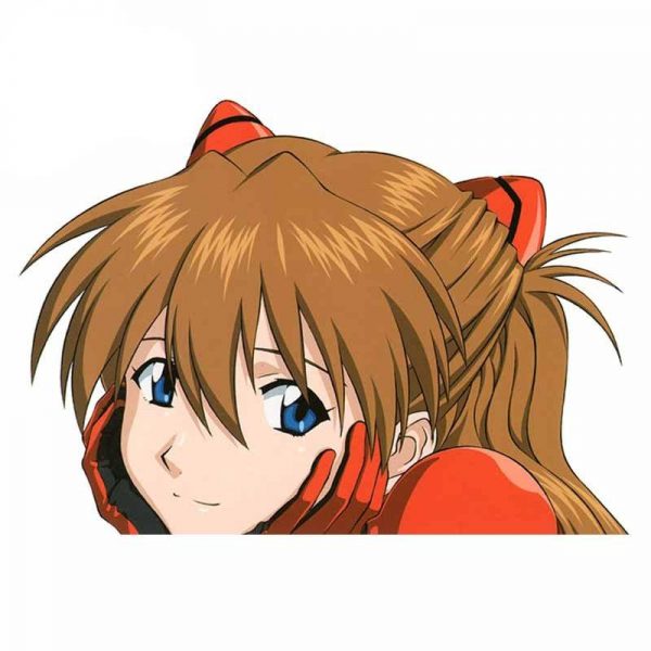 13cm x 9.1cm Asuka Vinyl Car Sticker Waterproof Official Evangelion Merch