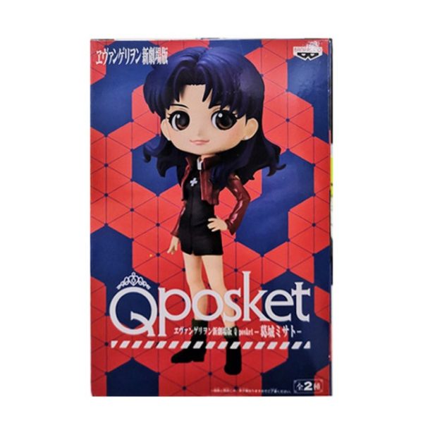 14cm BANDAI original Q posket EVA NEON GENESIS EVANGELION Katsuragi Misato Action PVC Collection Model - Evangelion Merch