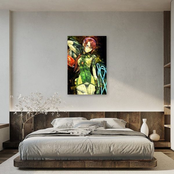 Anime Evangelion Girl MakinamiCanvas Painting Wall Art Posters and Prints Wall Pictures for Living Room Decoration 5 - Evangelion Merch