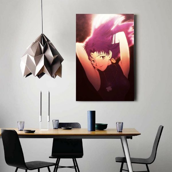 Anime Evangelion Misato GirlCanvas Painting Wall Art Posters and Prints Wall Pictures for Living Room Decoration 2 - Evangelion Merch