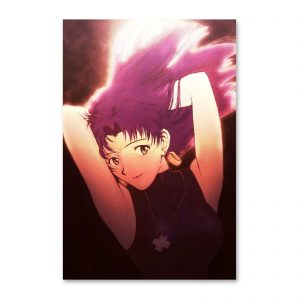 Anime Evangelion Misato GirlCanvas Painting Wall Art Posters and Prints Wall Pictures for Living Room Decoration - Evangelion Merch