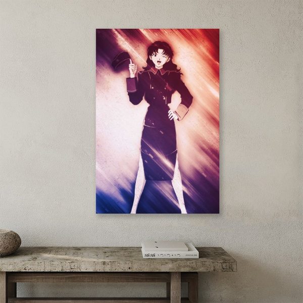 Anime Misato Evangelion GirlCanvas Painting Wall Art Posters and Prints Wall Pictures for Living Room Decoration 3 - Evangelion Merch