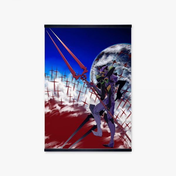 Decoration Picture Animation Evangelion Unit 01 Machine Anime Poster Print Painting Framed Canvas Wall Art Cartoon - Evangelion Merch