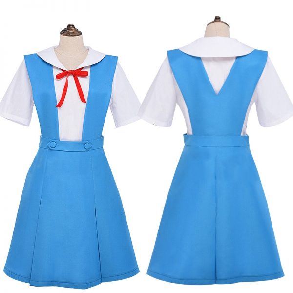 New Anime Evangelion Halloween Women Cosplay Asuka Langley Soryu Tokyo Ayanami Rei Costume Japanese School Jk - Evangelion Merch