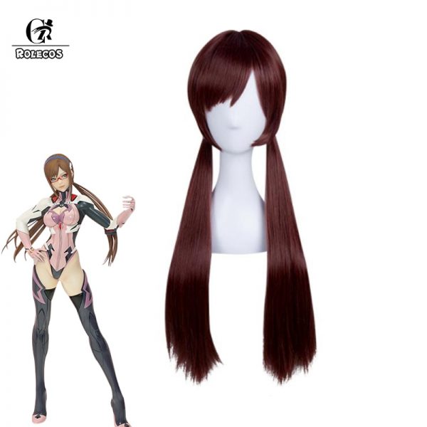 ROLECOS Anime EVA Cosplay Makinami Mari Wigs Long Red brown Heat Resistant Synthetic Hair Perucas Cosplay - Evangelion Merch