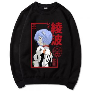 Rei Ayanami Japanese Anime Casual Crewneck Sweatshirts Men s Manga Hipster Sweatshirt Unisex Oversized Sweatshirt Homme - Evangelion Merch