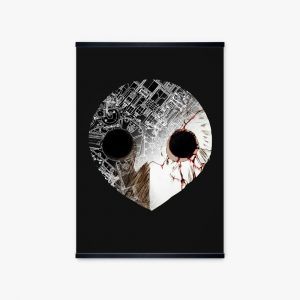 Nordic Anime Poster Evangelion Angel Black Mask Picture Wall Art Canvas Print Painting For Home Decoration - Evangelion Merch