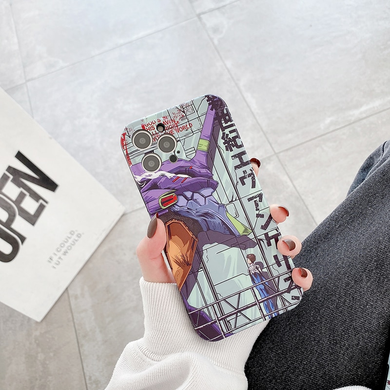 Evangelion Phone Case - Japanese Anime Back Cover Case For iPhone