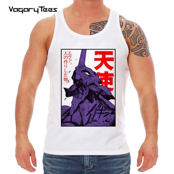 Funny Japan Anime Eva 01 Evangelion Tank top Men Manga Unisex Streetwear Vest Casual tops Oversized - Evangelion Merch