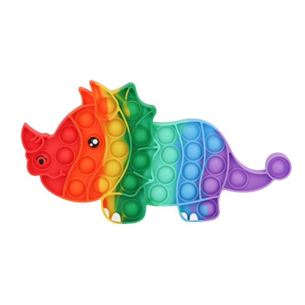 triceratops pop it fidget simple dimple anti stress toy - Evangelion Merch