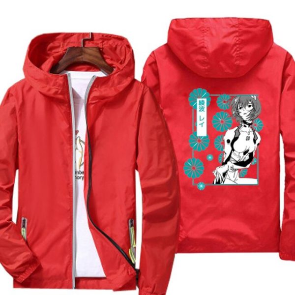Eva 01 Evangelion Manga Jacket Spring Autumn reflective zipper Windbreaker waterproof Jackets men street Hooded thin 4.jpg 640x640 4 - Evangelion Merch