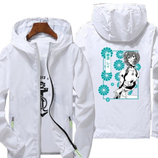 Eva 01 Evangelion Manga Jacket Spring Autumn reflective zipper Windbreaker waterproof Jackets men street Hooded - Evangelion Merch