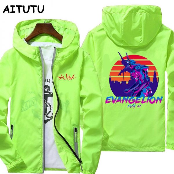 Jacket spring autumn fashion print top men s casual Eva 01 Evangelion Manga zipper jacket men 5 - Evangelion Merch