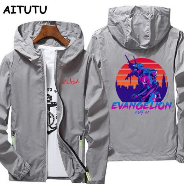Jacket spring autumn fashion print top men s casual Eva 01 Evangelion Manga zipper jacket men 5.jpg 640x640 5 - Evangelion Merch
