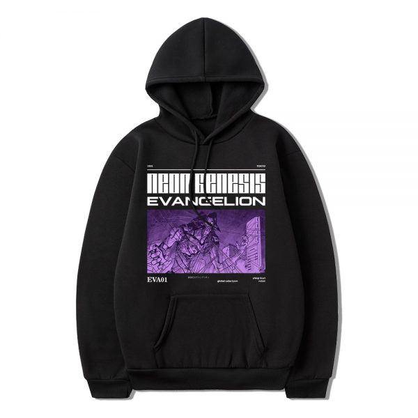 2021 Hot Sale Comfortable Funny Classic Anime Rei Ayanami Evangelion Print Hoody Comfortable Hoodie Casual Oversized - Evangelion Merch