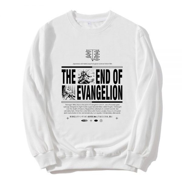 Anime The End of Evangelion Fashion Vintage Sweatshirt Comfortable Men Tracksuit Letter Print Fashion Casual Harajuku 1 - Evangelion Merch
