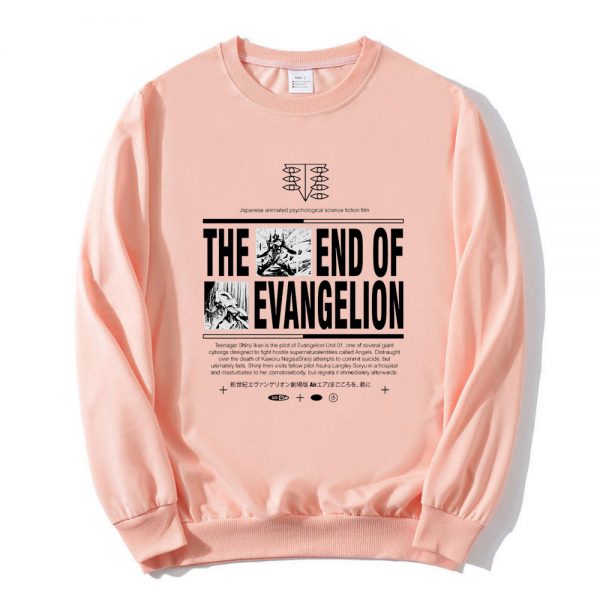 Anime The End of Evangelion Fashion Vintage Sweatshirt Comfortable Men Tracksuit Letter Print Fashion Casual Harajuku 2 - Evangelion Merch