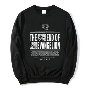 Anime The End of Evangelion Fashion Vintage Sweatshirt Comfortable Men Tracksuit Letter Print Fashion Casual Harajuku - Evangelion Merch