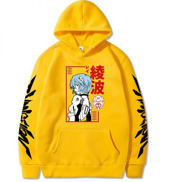 Japan Anime Rei Ayanami Evangelion Funny Hoodie Long Sleeve Men s Comics Unisex Streetwear Pullover Men 5 - Evangelion Merch