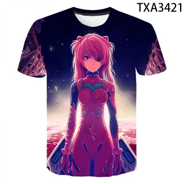 2021 Hot Sale Nerv Evangelion 3D Printed T shirt Unisex Fashion Popular Casual Harajuku Short Sleeve 3 - Evangelion Merch
