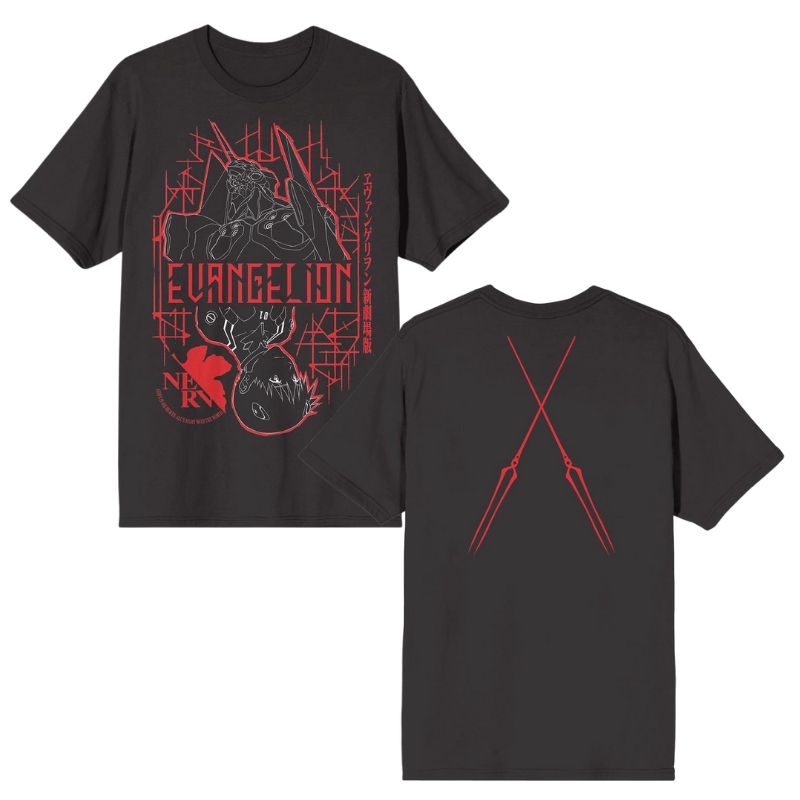 Evangelion Red Line Double Sided T Shirt IP1201 - Evangelion Merch
