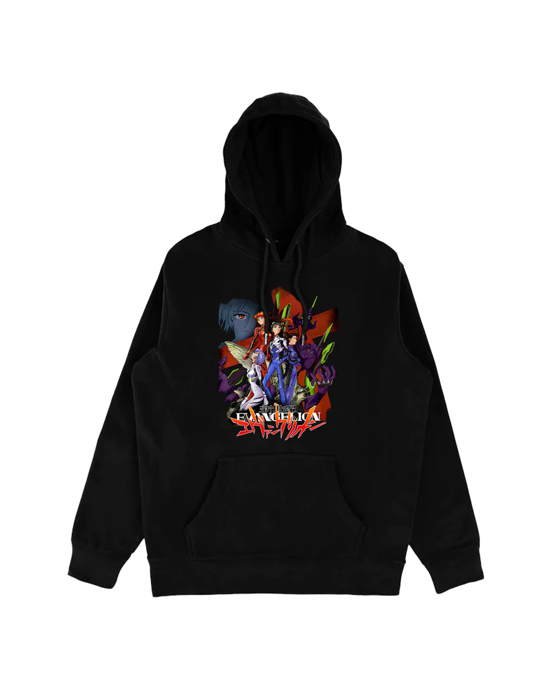 All Characters Anime Pullover Hoodie - Evangelion Merch