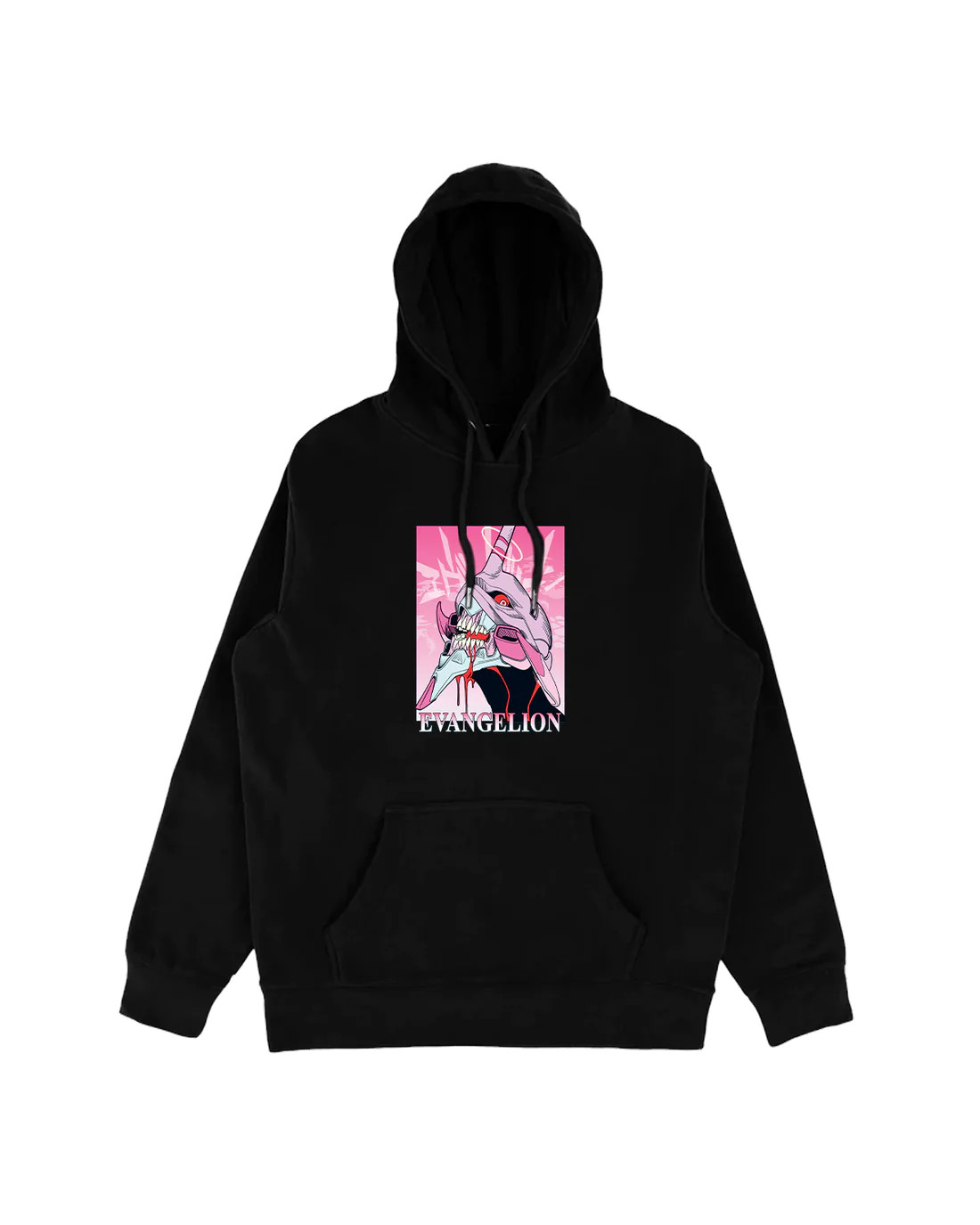 Evangelion Hoodies – EVA Pink Graphic Anime Pullover Hoodie - Evangelion Merch